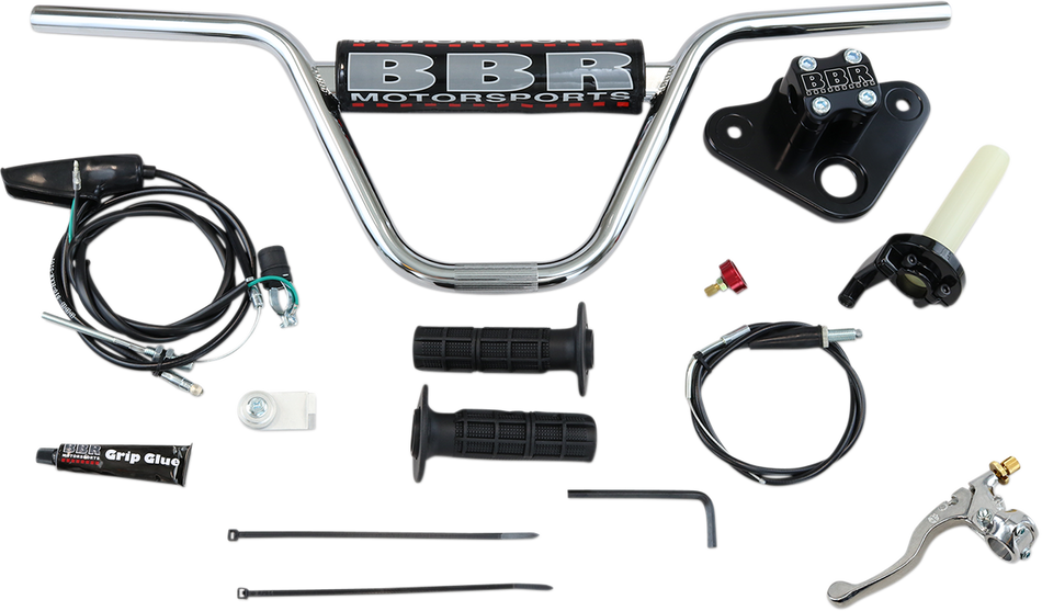 BBR MOTORSPORTS Risers w/ Handlebar - XR/CRF50 - Black 510-HXR-5011