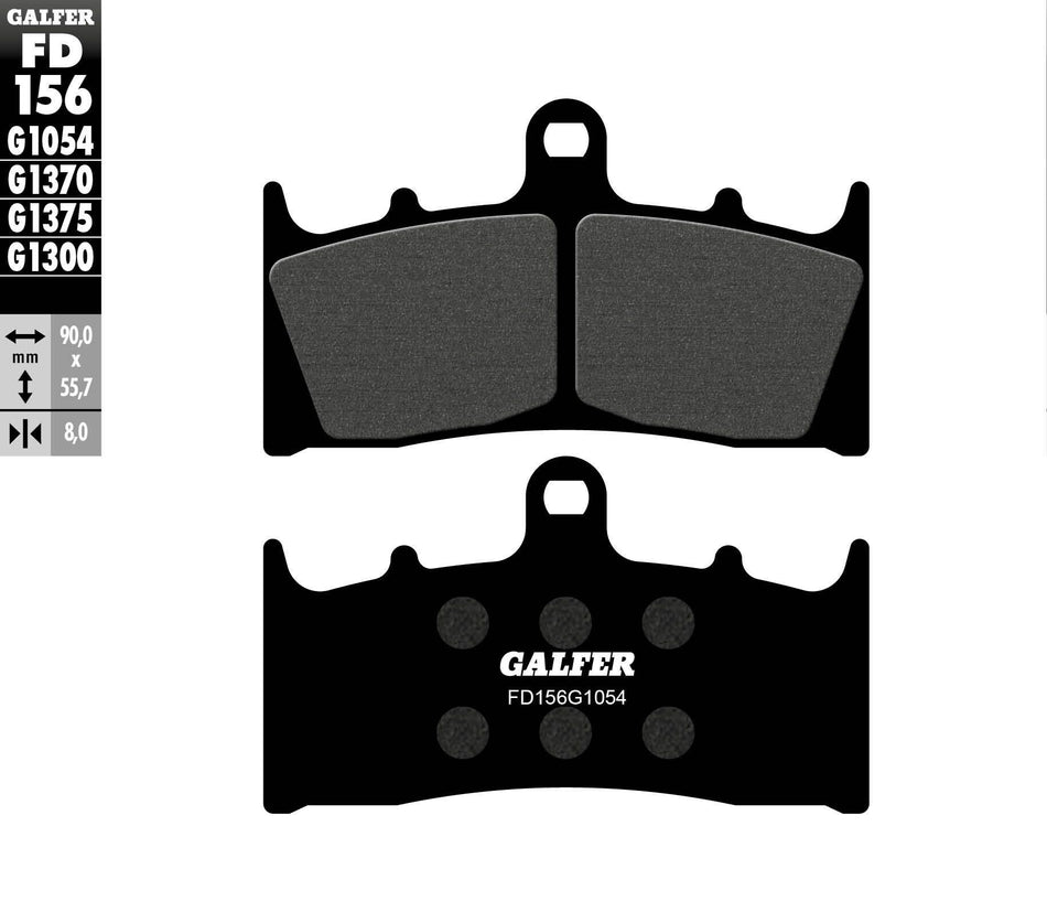 GALFER Brake Pads Semi Metallic Fd156g1054 FD156G1054