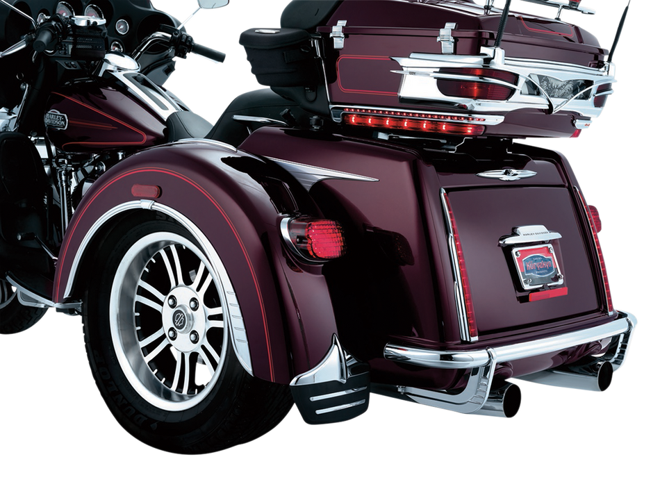 KURYAKYN Rear Mud Flaps - Chrome/Black 7220