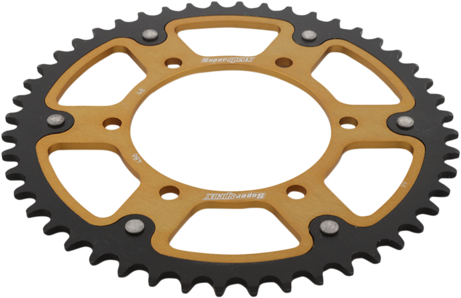 SUPERSPROX Stealth Rear Sprocket - 48 Tooth - Gold - Kawasaki/Yamaha/Suzuki RST-486-48-GLD