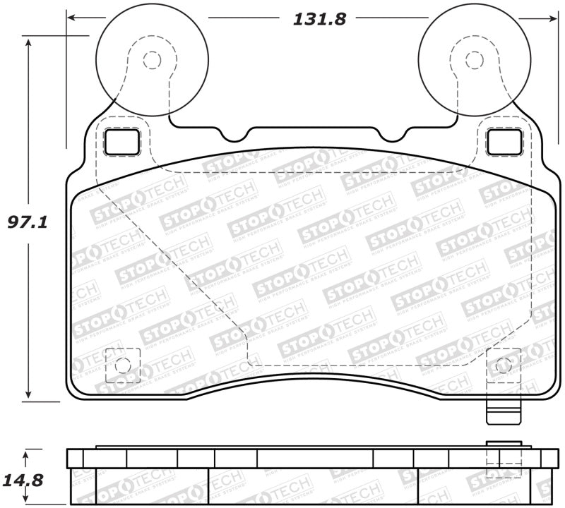 StopTech Performance 14-19 Cadillac CTS Front Brake Pads 309.14741