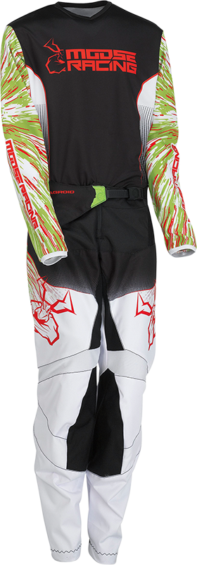 MOOSE RACING Agroid-Trikot für Jugendliche, Grün/Rot/Schwarz, Größe S, 2912-2267 