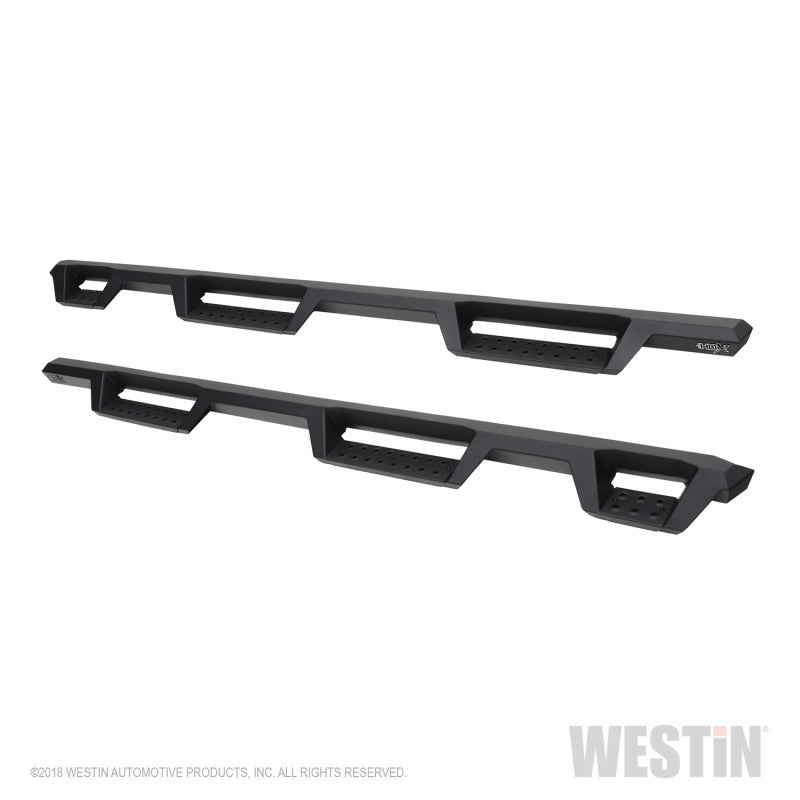 Westin 2019 Chevrolet Silverado/Sierra 1500 (5.5ft) Drop Wheel to Wheel Nerf Step Bars - Txt Black 56-534685