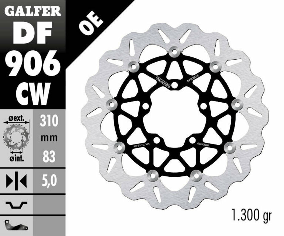 GALFER Brake Wave Rotor Triumph DF906CW