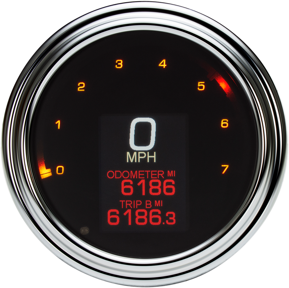 Velocímetro del tanque DAKOTA DIGITAL - Bisel cromado - 4.5" - '04-'10 MLX-2004 