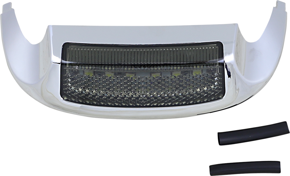 CUSTOM DYNAMICS Led Front Fender Tip - White LED/Smoke Lens - Chrome GEN-FT-WS