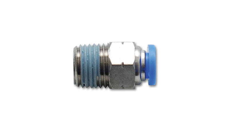 Vibrant Male Straight Pneumatic Vacuum Fitting 1/4in NPT Thread for use with 3/8in 9.5mm OD tubing 2663