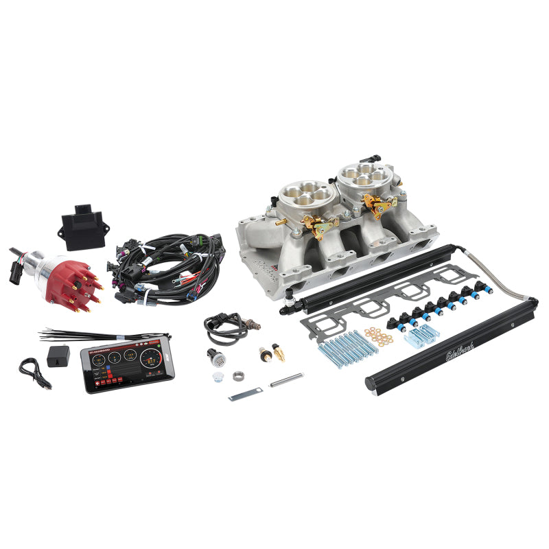 Edelbrock Pro Flo 4 EFI System Seq Port Chrysler Gen II Hemi 426-572 950 Max HP 60lb/hr Satin Finish 35670