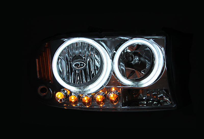 ANZO 2001-2005 Chrysler Pt Cruiser Crystal Headlight Chrome Amber (OE) 111472