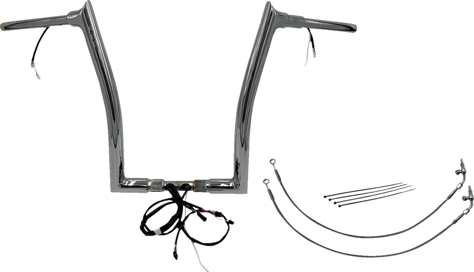 FAT BAGGERS INC. Handlebar Kit - Pointed Top - 16" - Chrome 801316