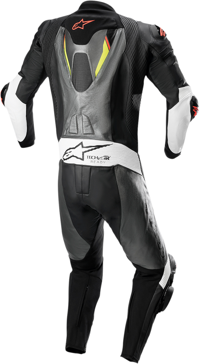 ALPINESTARS Missile Ignition v2 1-teiliger Anzug - Metallic Grau/Schwarz/Gelb/Rot Fluoreszierend - US 48 / EU 58 3150222-9135-58