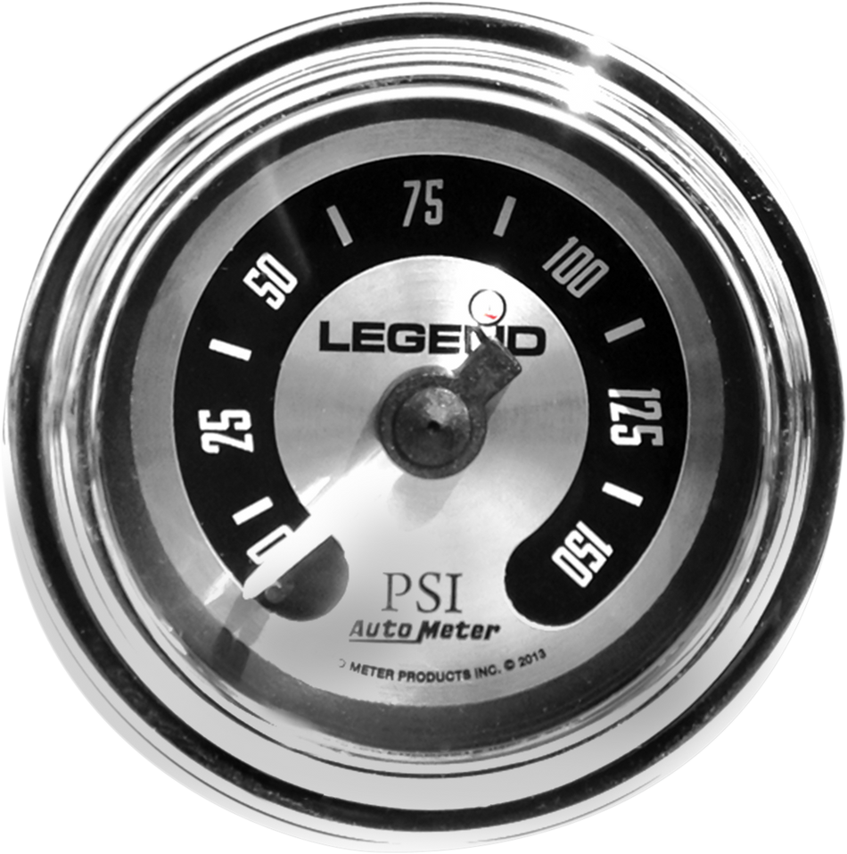 LEGEND SUSPENSION Fairing Mounted LED Backlit PSI Gauges - Spun Aluminum 2212-0492