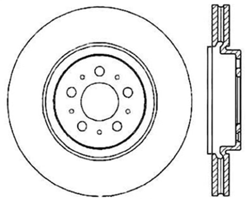 StopTech Slotted & Drilled Sport Brake Rotor 127.39036L