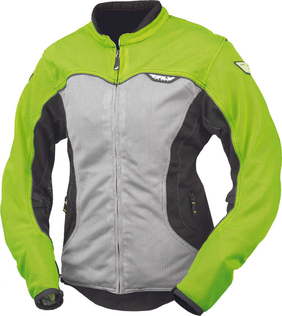 FLY RACING Women's Flux Air Mesh Jacket Hi-Vis/Silver Xl #5948 477-8036~5