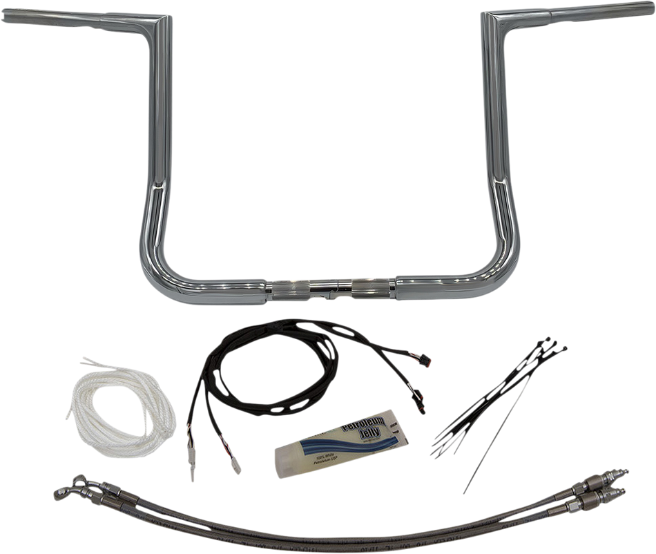 FAT BAGGERS INC. Handlebar Kit - Flat Top - 14" - Chrome 709214