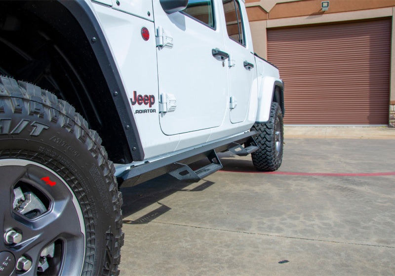 N-Fab Predator Pro Step System 2019 Jeep Wrangler JT 4DR Truck Full Length - Tex. Black PRJ1980T-TX
