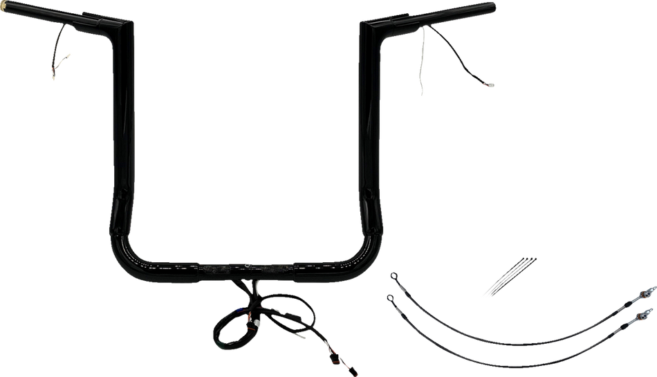 FAT BAGGERS INC. Handlebar Kit - Flat Top - 16" - Black 602216-B