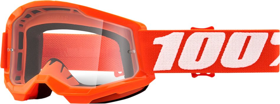 100% Youth Strata 2 Goggles - Orange - Clear 50031-00005