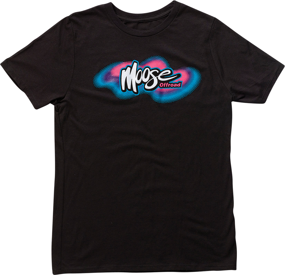 MOOSE RACING Youth Retro Moose T-Shirt - Black - Large 3032-3510