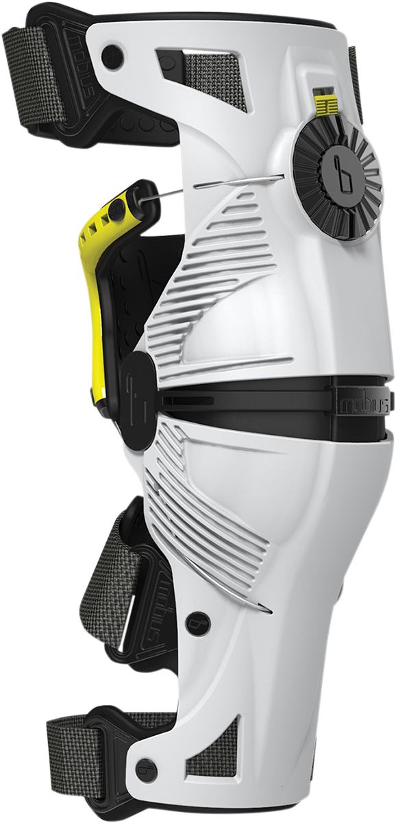 MOBIUS X8 Knee Braces - White/Yellow - Medium 1010103