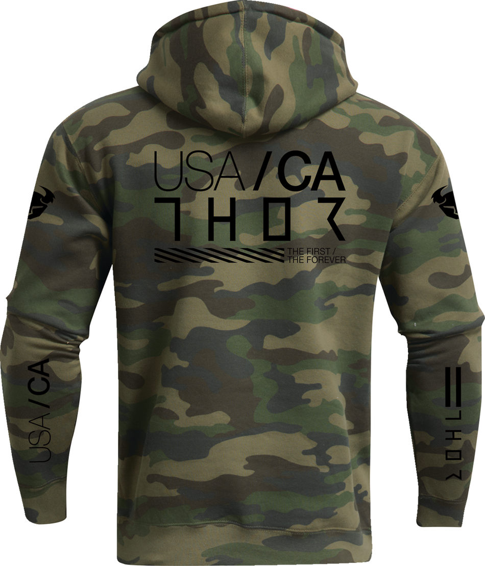 THOR Division Fleece Pullover Sweatshirt - Forest Camo - Large 3050-6308