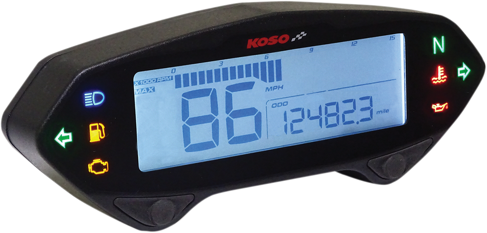 KOSO NORTH AMERICA DB-01RN Multi-Function Meter - 4.72" L x 0.78" W x 1.81" H BA041000