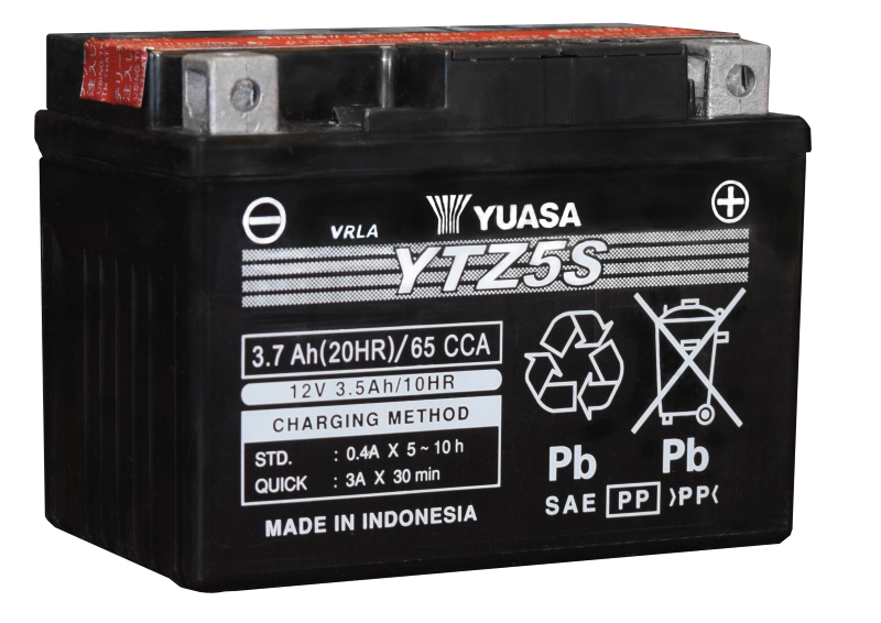 Yuasa YTZ5S-BS Maintenance Free AGM 12 Volt Battery (Bottle Supplied) YUAM62TZ5