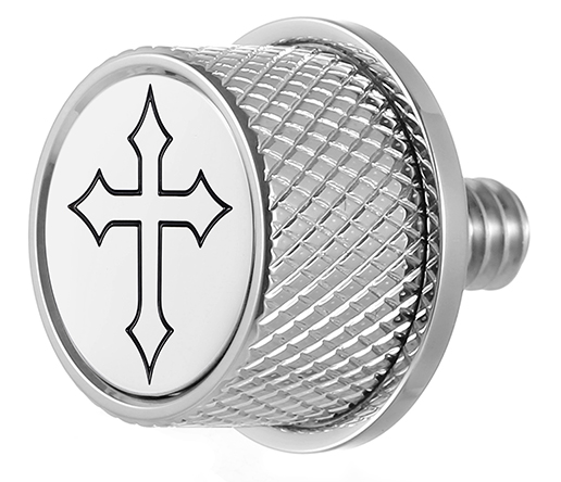 FIGURATI DESIGNS Seat Mounting Knob - Stainless Steel - Cross FD41-SEAT KN-SS