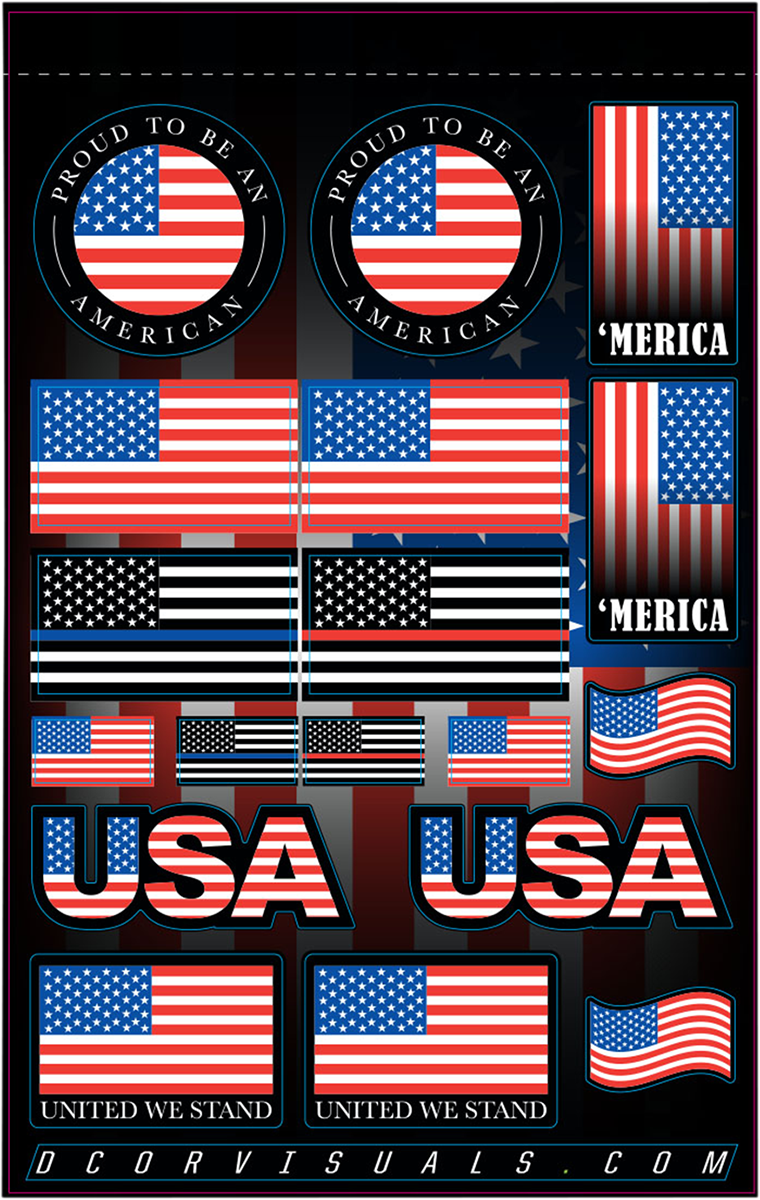 D'COR VISUALS Decal Sheet - USA 40-90-120