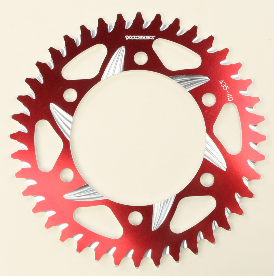 VORTEX Rear Cat5 Sprocket Aluminum 40t-520 Red Kaw/Suz/Yam 435ZR-40