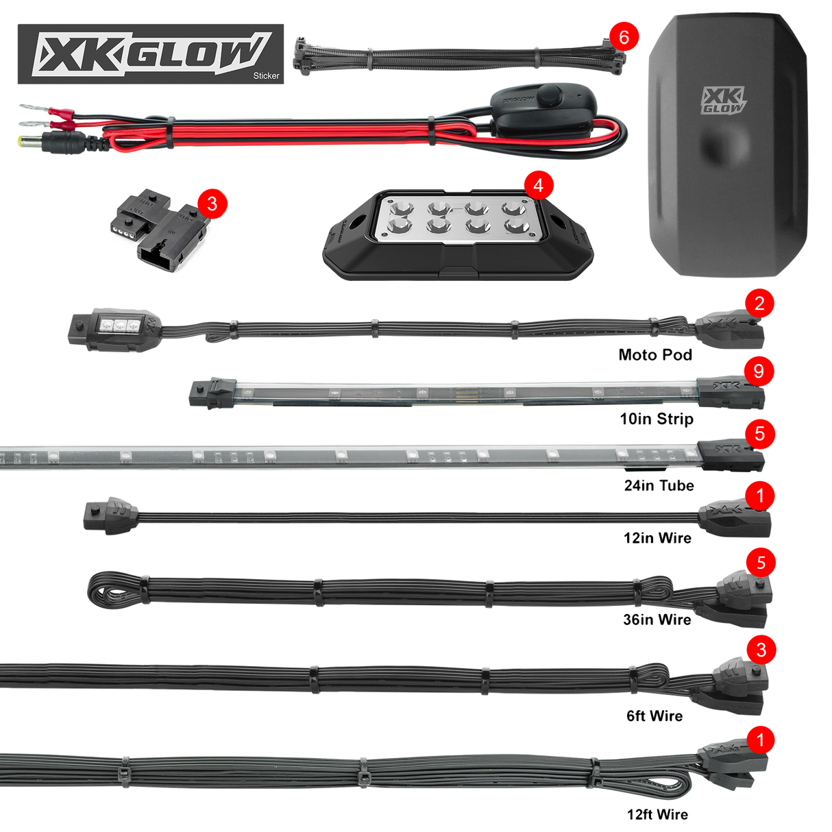 XK GLOW Led Underglow Advanced Kit Pol XK-SLING-ADV