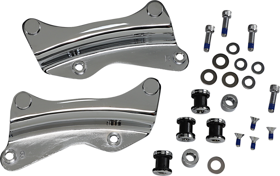 DRAG SPECIALTIES Kit de acoplamiento del respaldo - Cromo C77-0104C 