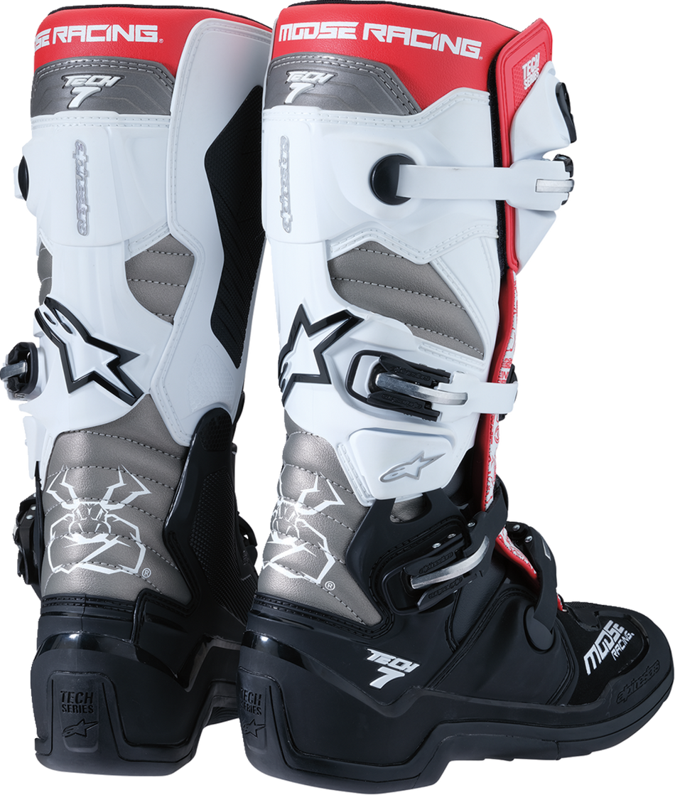 MOOSE RACING Tech 7 Boots - Black/White/Red - US 8 0212024-1225-8