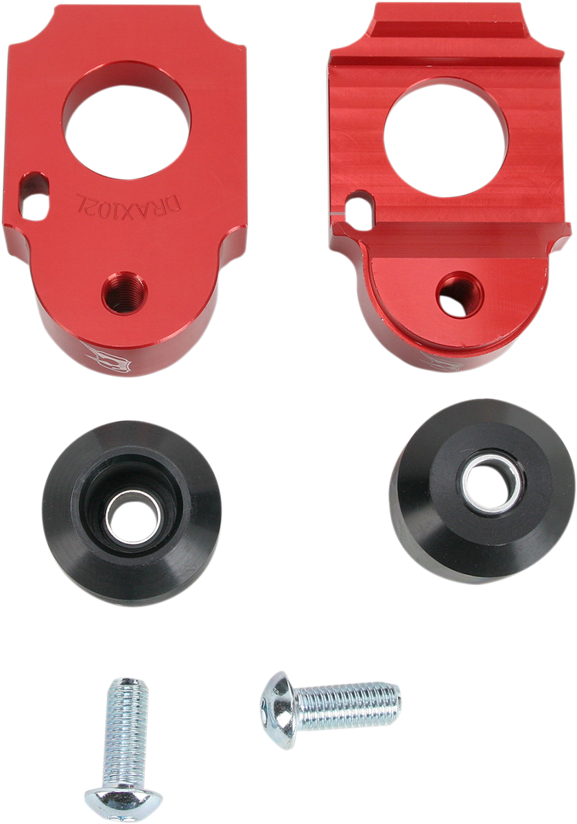 DRIVEN RACING Axle Block Sliders - Suzuki - Red DRAX-102-RD