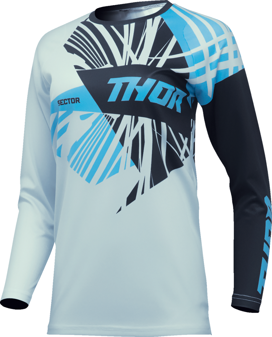 THOR Women's Sector Split Jersey - Blue/Black - XS 2911-0288