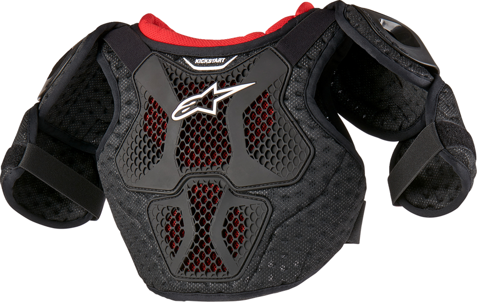 ALPINESTARS Youth Bionic Action Kickstart Chest Guard - Black/Red - 4/6 6740624-13-4/6