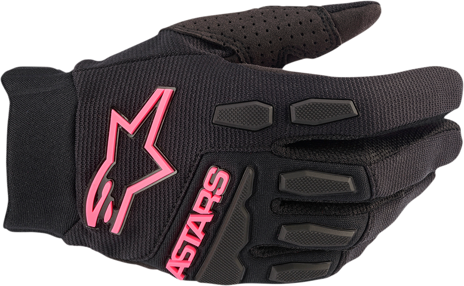 Guantes ALPINESTARS Stella Full Bore para mujer - Negro/Rosa fluo - Mediano 3583622-1390-M 