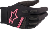 Guantes ALPINESTARS Stella Full Bore para mujer - Negro/Rosa fluo - Grande 3583622-1390-L 