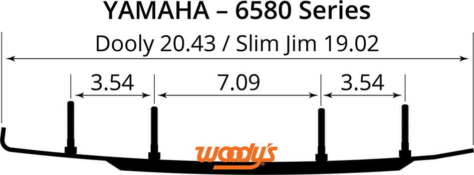 WOODY'S Slim Jim Dooly Runner - 6" - 60 SY6-6580