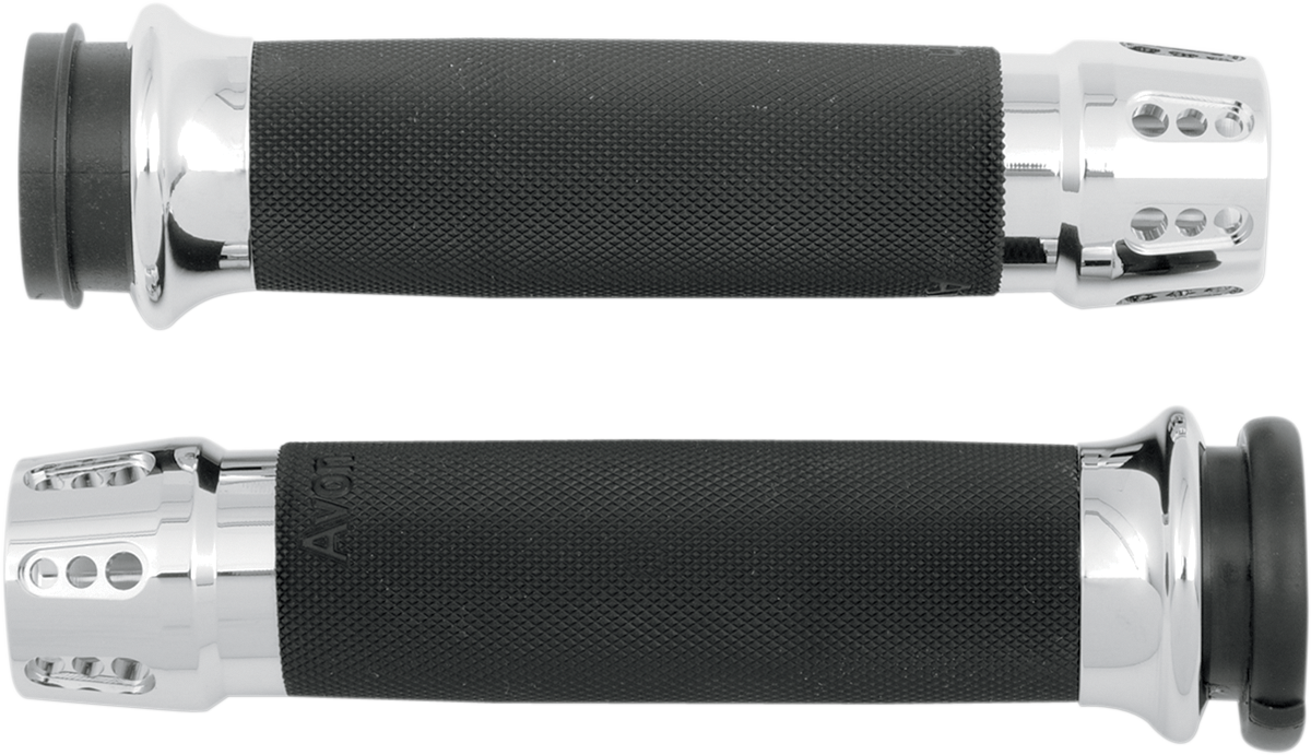 AVON GRIPS Grips - Gatlin - Custom - TBW - Chrome CC-85-CH-FL-GAT