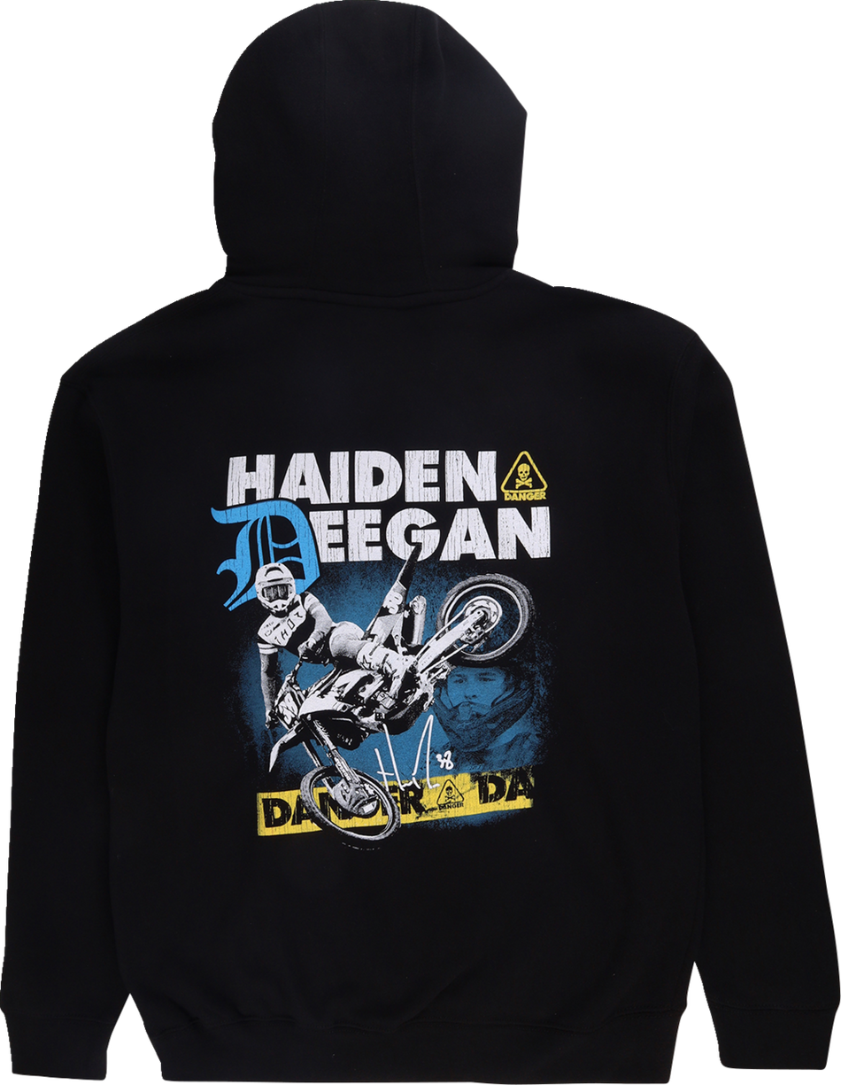 Deegan Apparel Caution Hoodie - Black - Small DMTFP3010BLKS