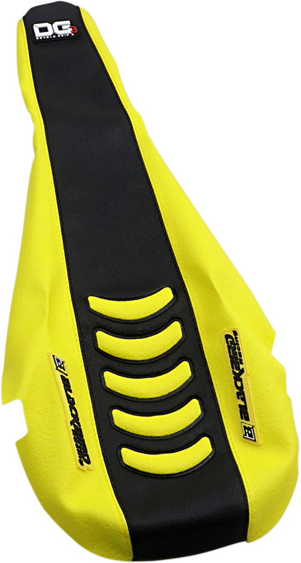 BLACKBIRD RACING Double Grip 3 Seat Cover - Black/Yellow - Suzuki 1330HUS