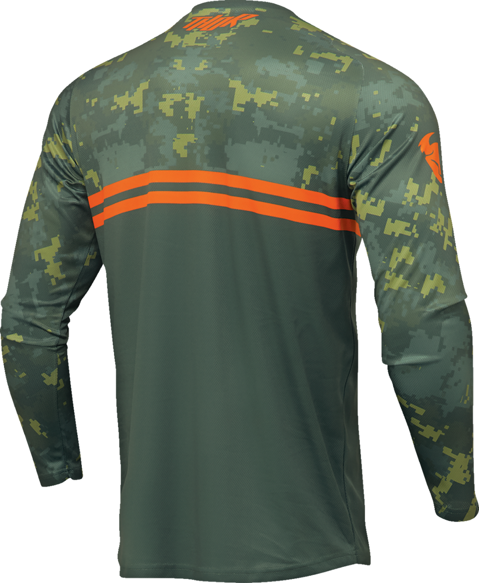 THOR Sector DIGI Jersey - Forest Green/Camo - Large 2910-7575