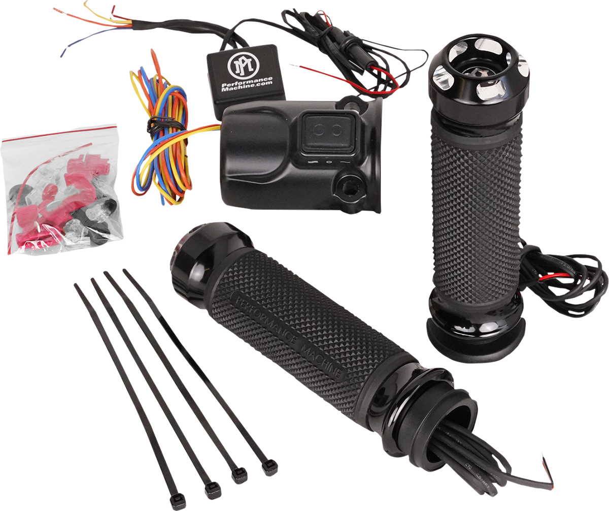 PERFORMANCE MACHINE (PM) Grips - Apex - Heated - FLTRX - Contrast Cut 0063-2095-BM