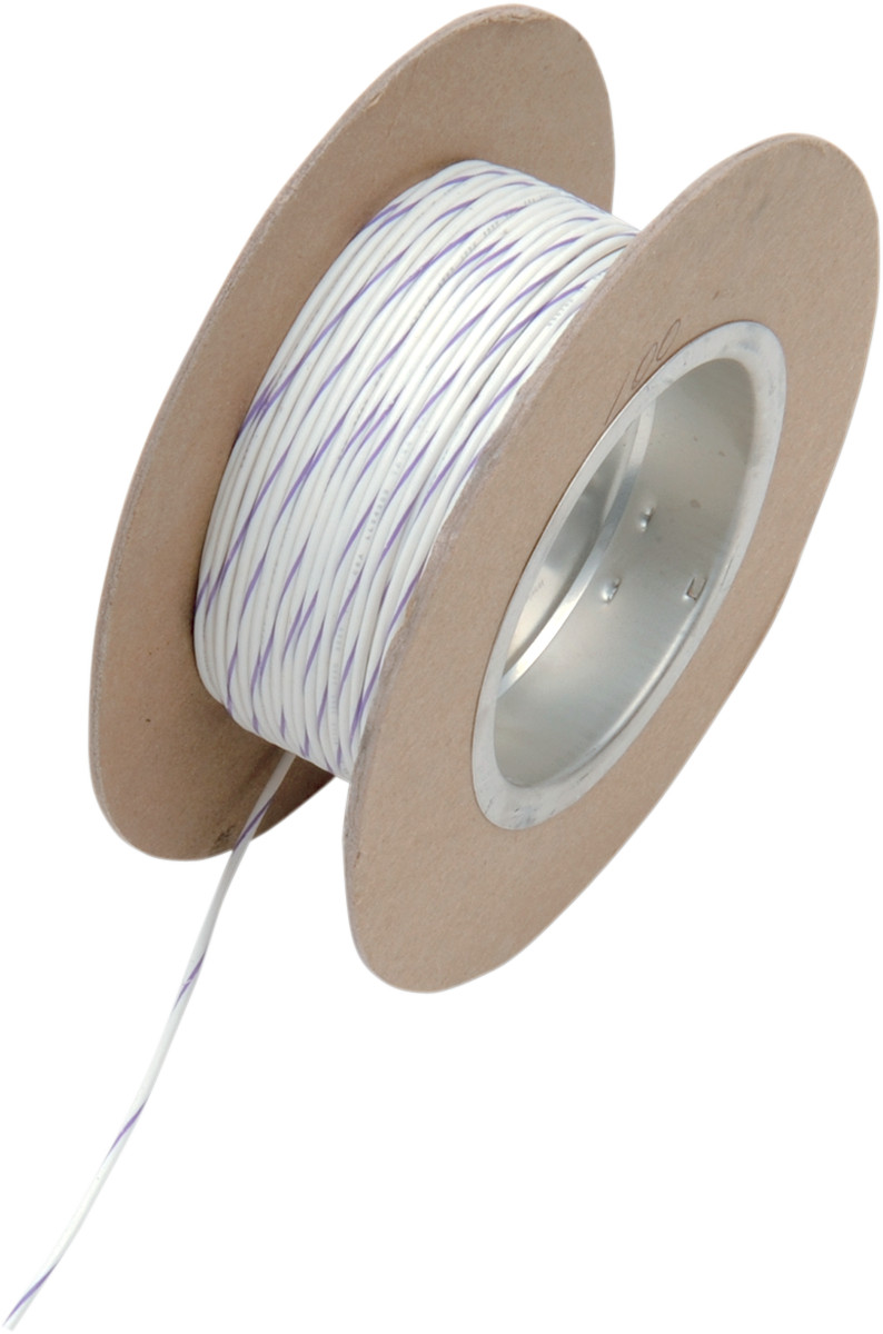 NAMZ 100' Wire Spool - 18 Gauge - White/Violet NWR-97-100