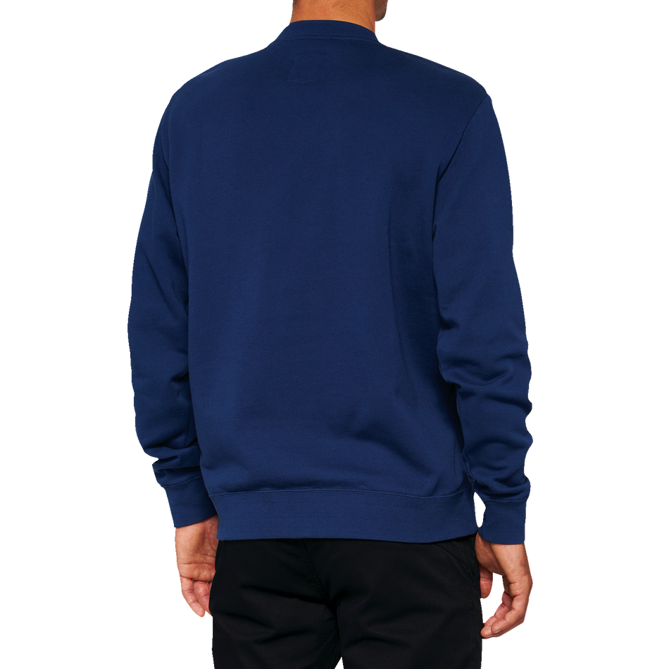 100% Icon Long-Sleeve Fleece Sweatshirt - Navy - XL 20026-00018