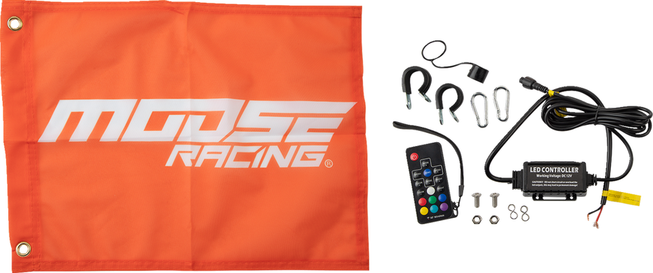 MOOSE RACING 3' Whip Light - RGB - Black SB-RGBR-131-PU