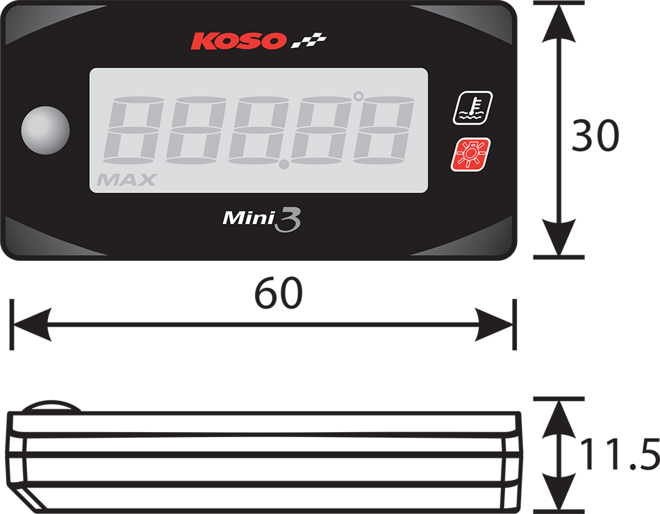 KOSO NORTH AMERICA Zylinderkopftemperaturmesser MSX125 Grom 2013-2020 BA003245 