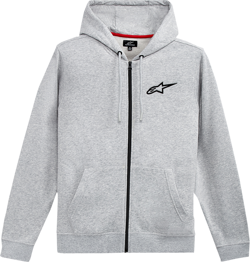 ALPINESTARS Ageless Zip Hoodie - Heather Gray/Black - 2XL 12125360011262X