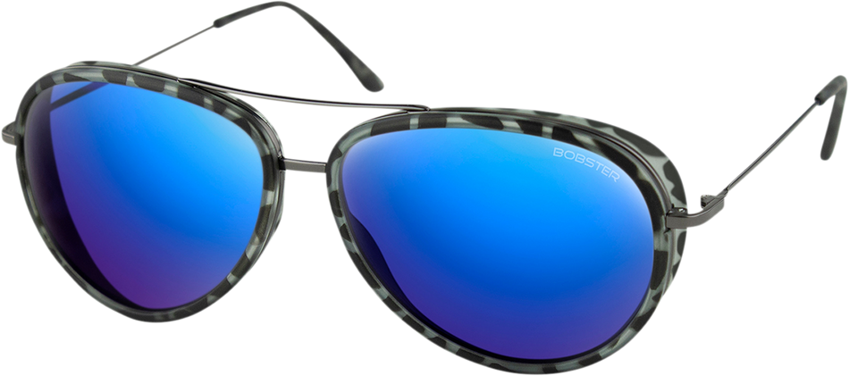 Gafas de sol BOBSTER Ice - Gris mate Tortuga Gunmetal - Marrón HD Azul Espejo BICE102HD 